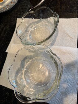 vintage Anchor Hocking clear glass bowls