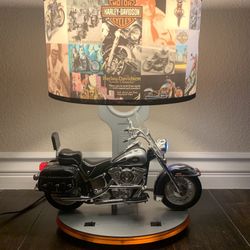 Vintage Harley Davidson Lamp