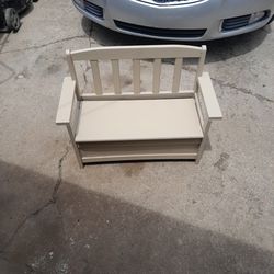 Small Bench With A Storage Box Under Seat