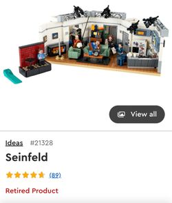 RETIRED Lego Ideas 21328 Seinfeld Jerry's Apartment with Box, Manual & Display Case