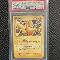 Pikachu Journey Across America PSA 9 *MINT* Pokémon 10th Anniversary 012 Black Star Promo Pokemon Slab 2006 CGC BGS Graded