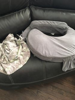 Nursing pillow with nursing skirt
