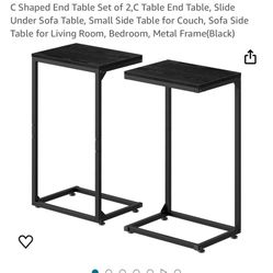 2pc C Shape end Tables Brand New