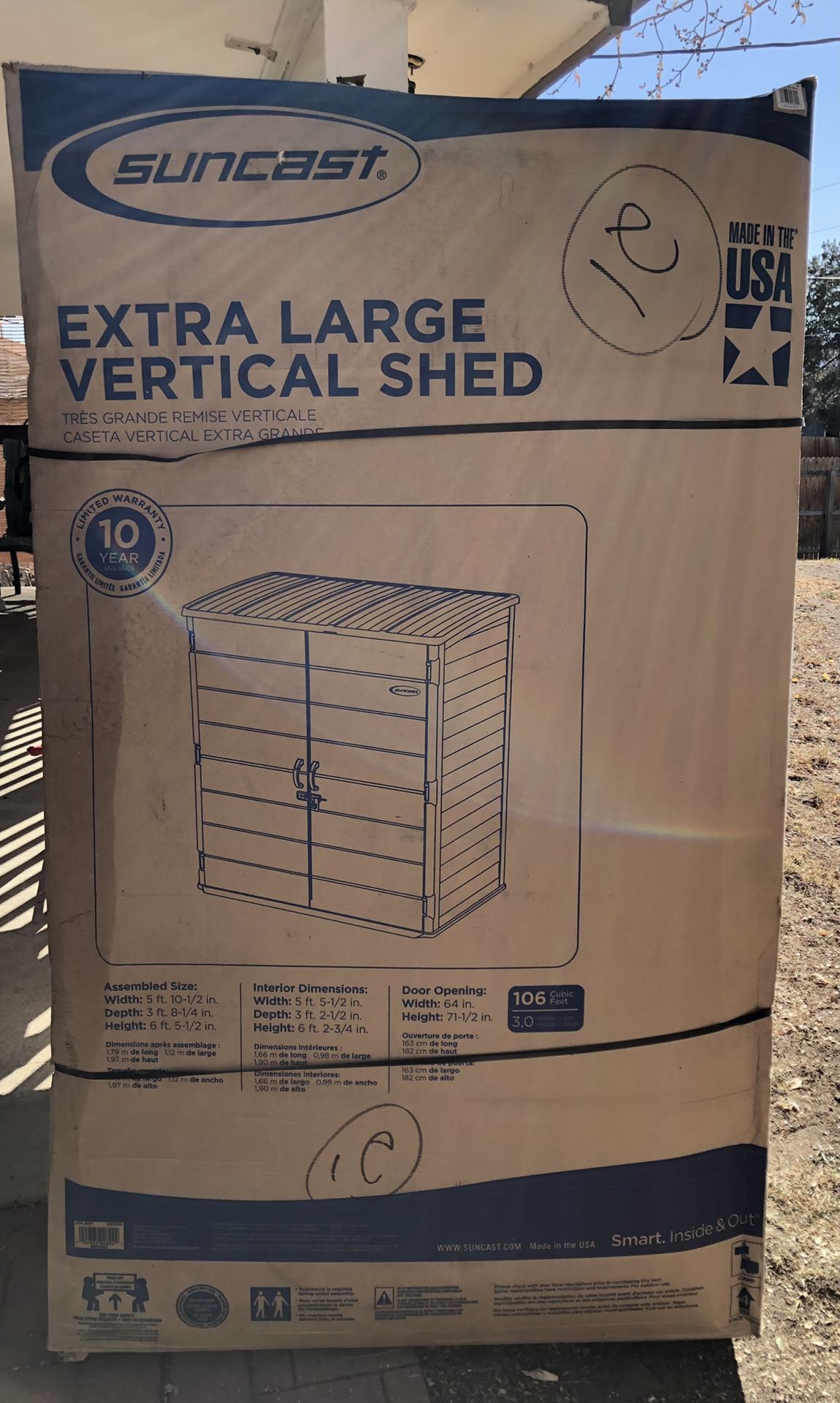 Suncast Extra Large Vertical Shed 