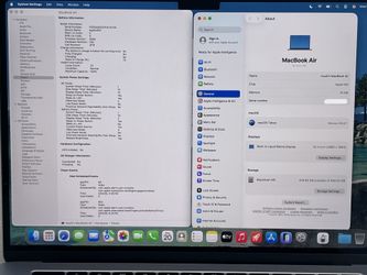 MacBook Air 2025 M5 15.3" 16GB RAM 512GB SSD Laptop ~ Battery Health 100%