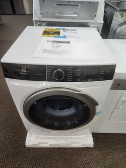 24 in 2.4 cu. ft. Compact Stackable Front Load Washer in White with LuxCare Wash and Steam Refresh, ENERGY STAR