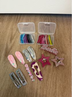 Brand New Assorted Glitter and Sequin Hair Clip Set