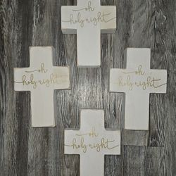 4 Wooden Crosses 