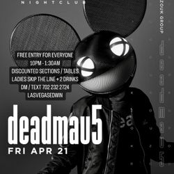DeadMau5 Free Admission At Zouk Nightclub 
