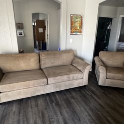 Pottery barn couch And Chair Duo