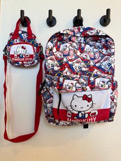 Hello Kitty Backpack and Mini Crossbody Bag Set