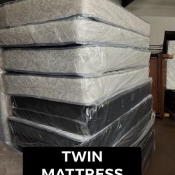 WHITE TWIN MATTRESS ONLY 