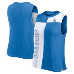 Women's Los Angeles Dodgers Fanatics Royal/White Color-Block Tank Top