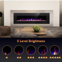 R.W.FLAME - Chimenea empotrable ultrafina para pared (30 y 60 pulgadas)