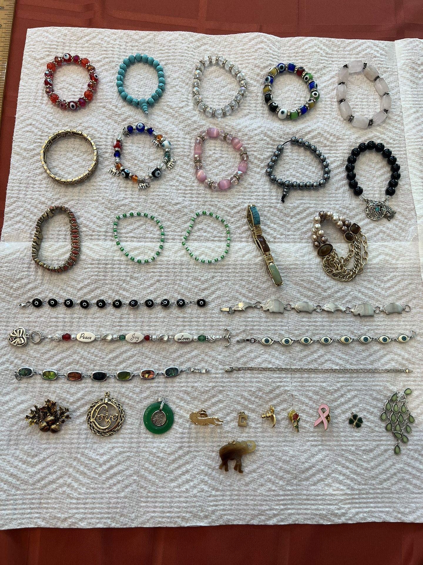 Bracelet Lot - 20 Bracelets, Charms And Pendants
