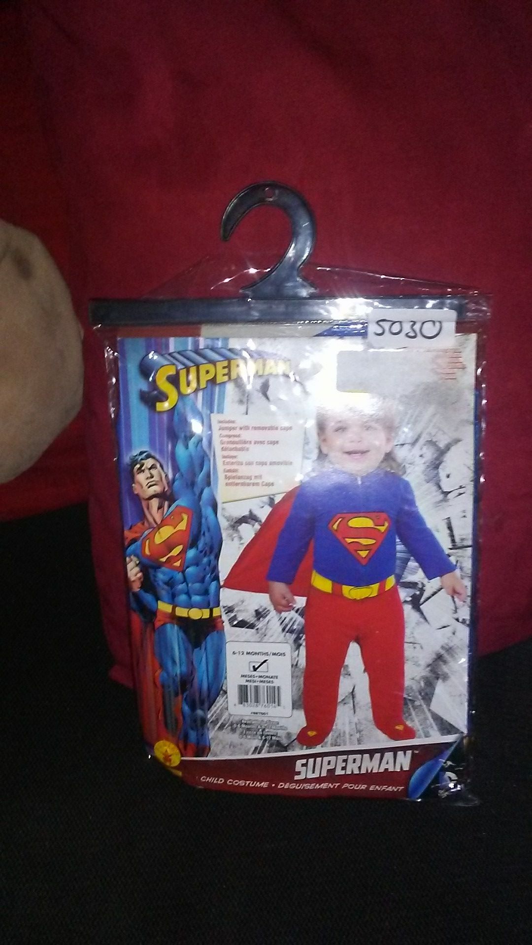 Superman costume child size 6 to 12 months