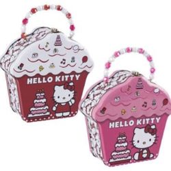 Hello Kitty Tin Lunchbox With carrying Handle VARIOUS DESIGNS