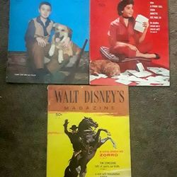 Rare Vintage Walt Disney Magazines Vol.3 No.'s 1-6 Complete Set!!