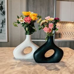 Black And White Large Nordic Vases