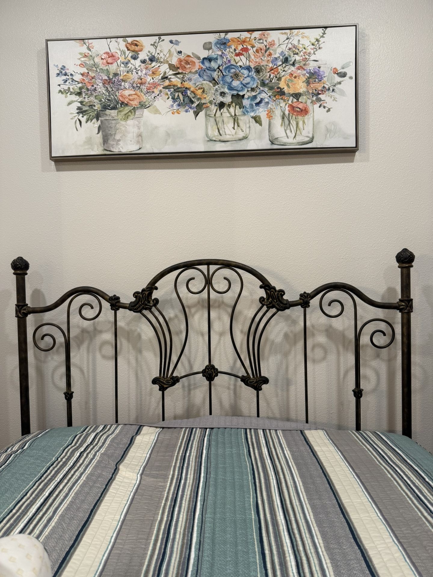 Bed Frame And Heavy Metal Headboard  $ 60 OBO