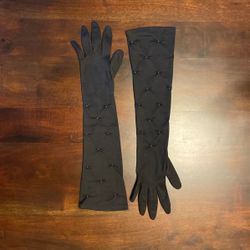 Vintage Black Evening Gloves 50’s
