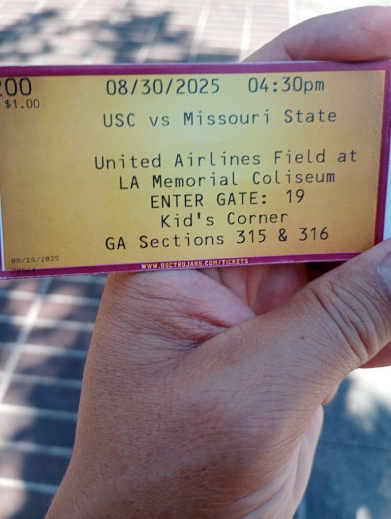Usc Vs  Missouri State 8/30/25
