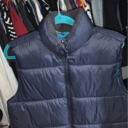 Blue puffer vest
