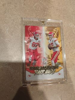 Topps Chrome Paramount Pairings Kelce Mahomes Card