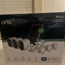 New Arlo Pro 4 Security Cameras