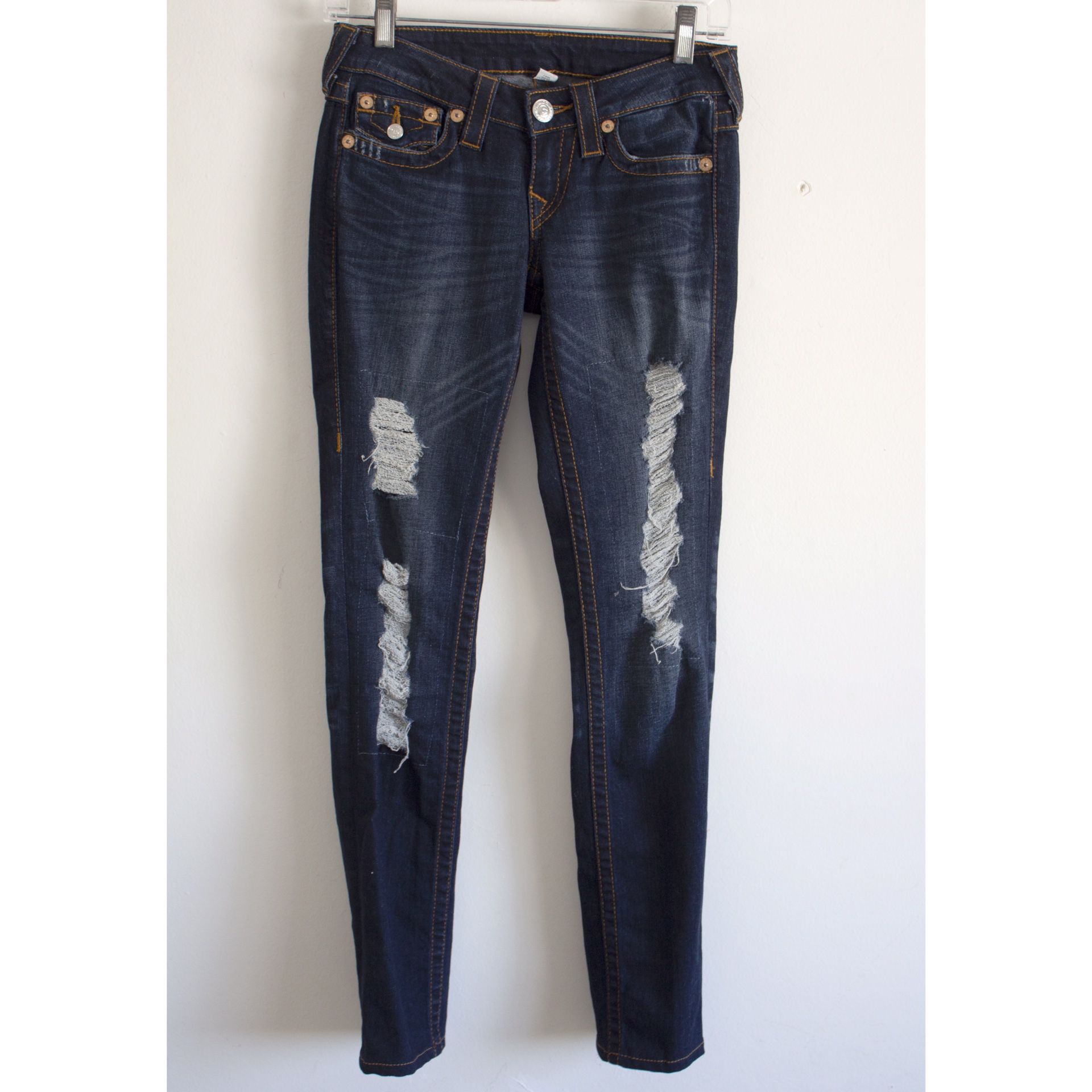 True Religion Ripped Skinny Jeans - Size 25