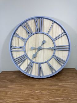 Large Farmhouse Wall Clock with Roman Numerals