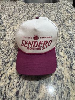 Sendero Provisions Co. Texas Snapback Hat Beige Burgundy
