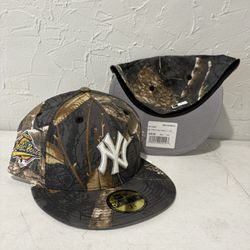 MLB New Era New York Yankees RealTree 1996 World Series Patch 59fifty Fitted Hats Size 7 1/4, 7 3/8, 7 1/2 And 7 5/8