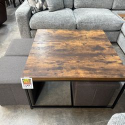 Coffee Table w/ 4 Stools