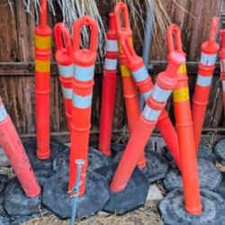 Tall Candlestick Traffic Cones For Sale They're Called Delineators I Have Quite A Few Of Them Maybe Around 50