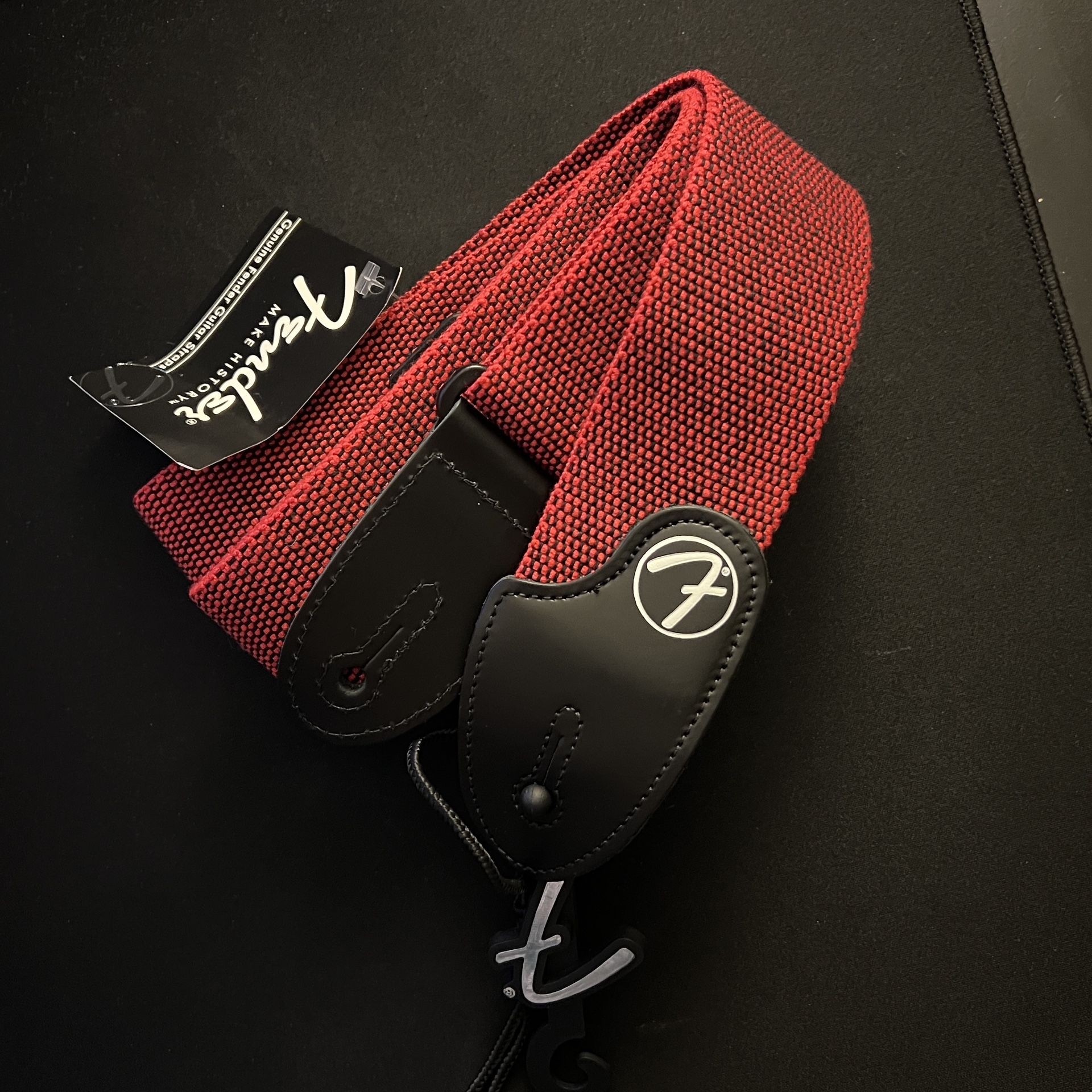 Fender Squier 2” Tweed Cotton Style Strap Guitar Bass Red/Black