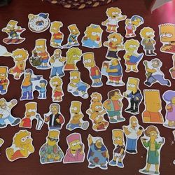 50 Simpsons Cartoon Stickers Approx 2-3" SHIPPING AVAILABLE 