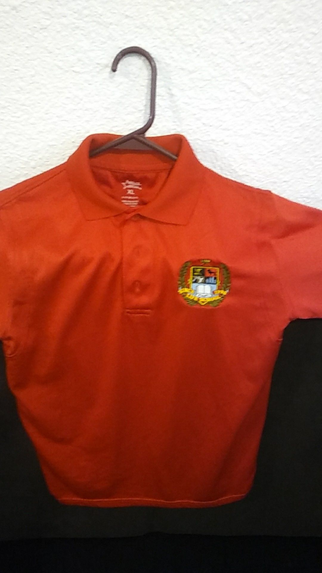 Red jersey polo for chater life school uniform