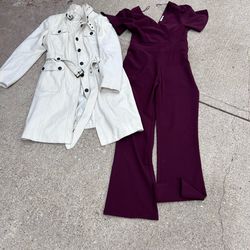 Jumpsuit and coat bundle