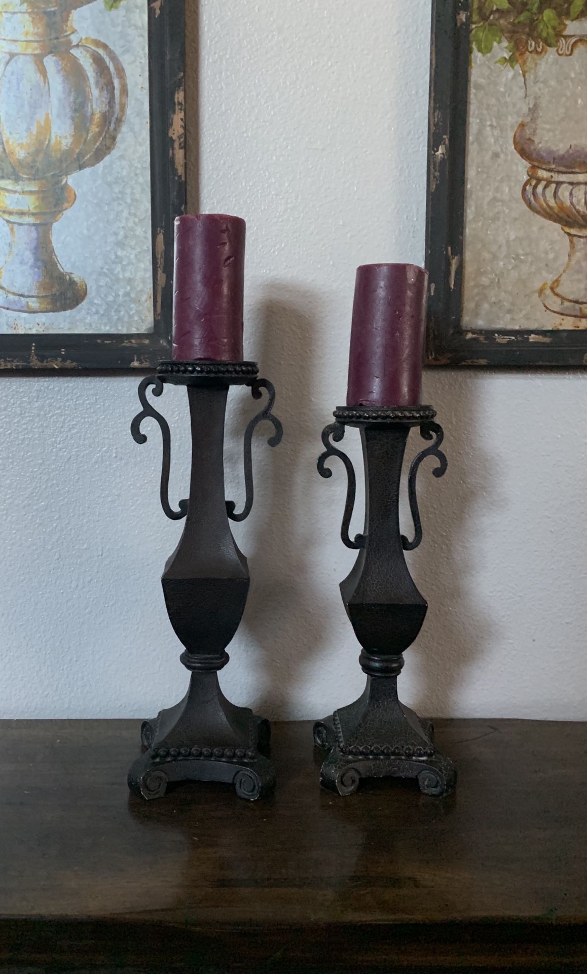 Beautiful candle holder pillars