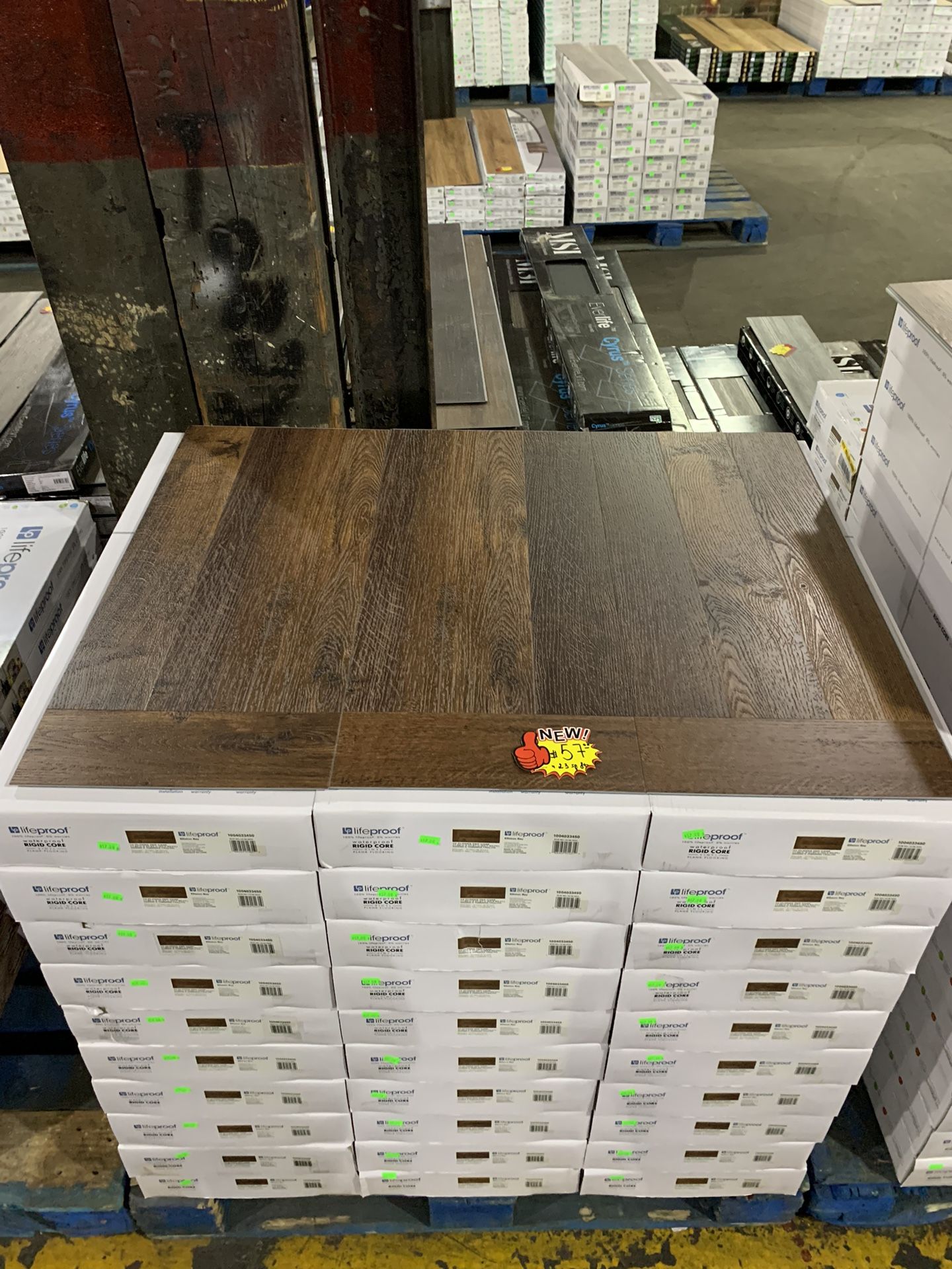 Elliston Bay Lifeproof Brown LVT Rigid Core Vinyl Flooring Click Lock