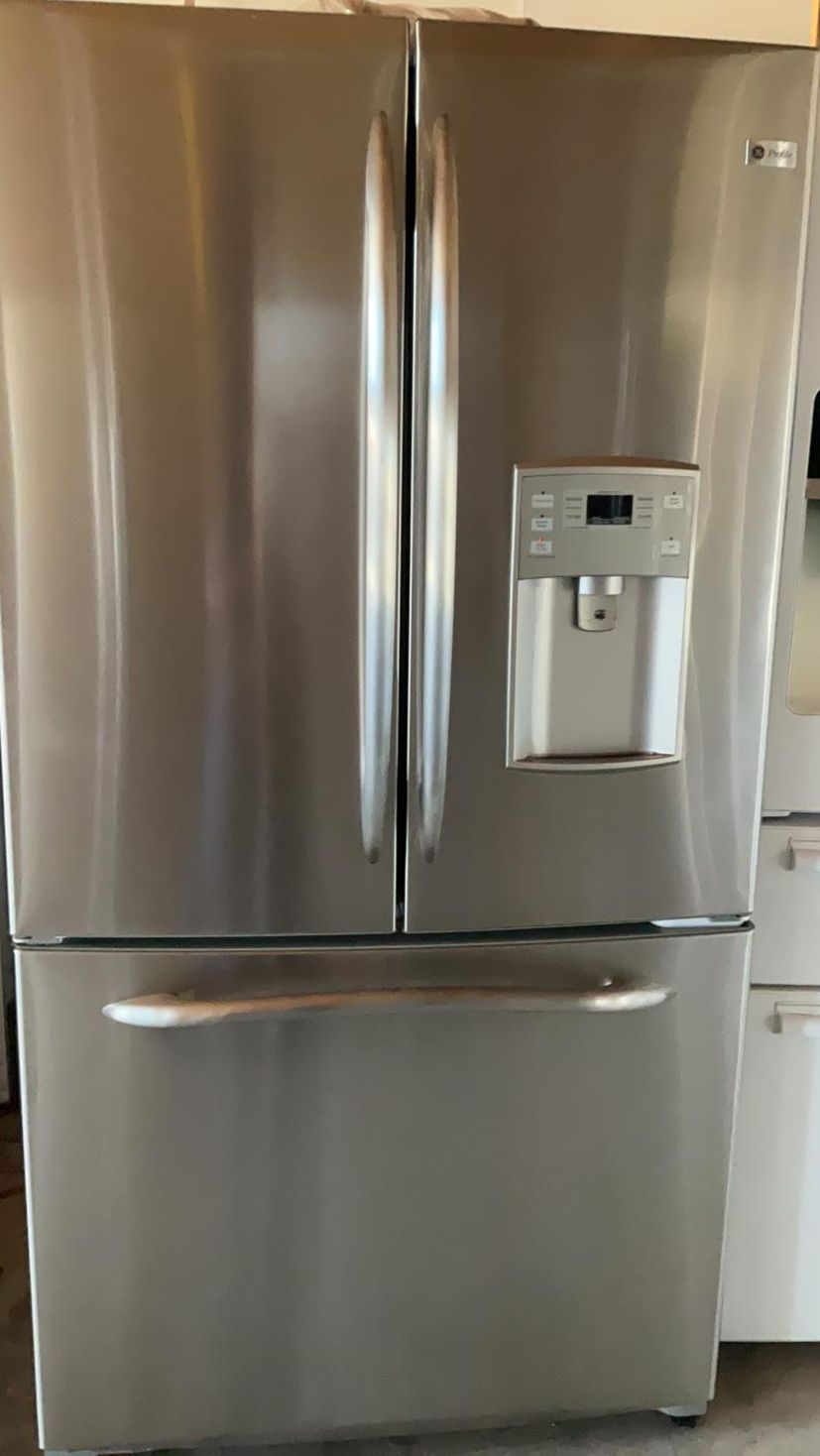 GE 3-Door Stainless Steel Refrigerator Fridge
