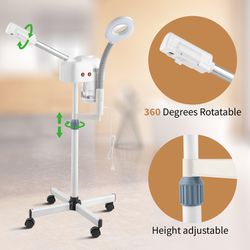 Pro 2 in 1 Facial Steamer 5X Magnifying Lamp Hot Ozone Machine Spa Salon Beauty Thumbnail