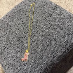 Gold Platted Chain With Charms. New. 