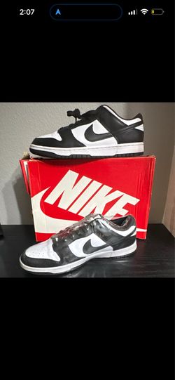 Nike Dunk Low Men’s Low Top Lace-Up Athletic Sneakers Black/White Colorblock