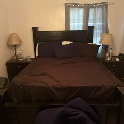Queen Size Bed With mattress Included And 2 Nights Stands 