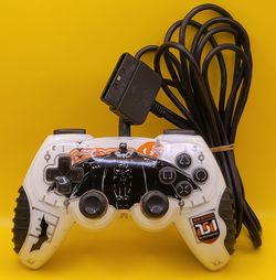 Batman Begins Dark Knight Wayne Enterprises PS2 PS1 Controller Mad Catz DC [Tested & Working]