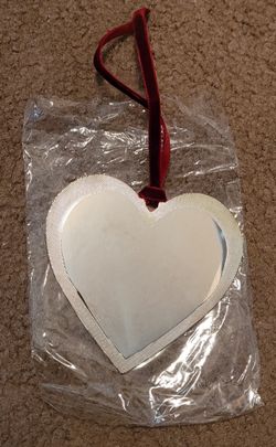 New Engravable Heart Christmas Ornament