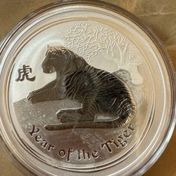 2010 Perth Mint Year Of The Tiger 2oz SILVER COIN 