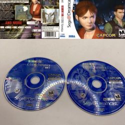 Resident Evil -- CODE: Veronica (Sega Dreamcast, 2000) Discs Only! Tested Works!